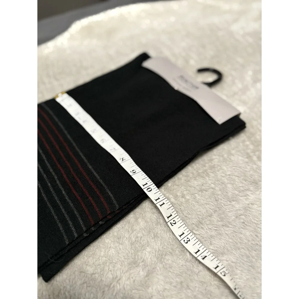 New Kenneth Cole‎ Reaction Mens Black Scarf Striped NWT